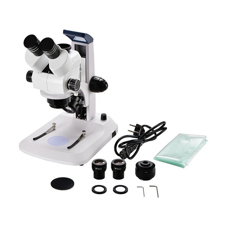 Mikroskop Stereo Trinokular Dengan 0.5X C-mount